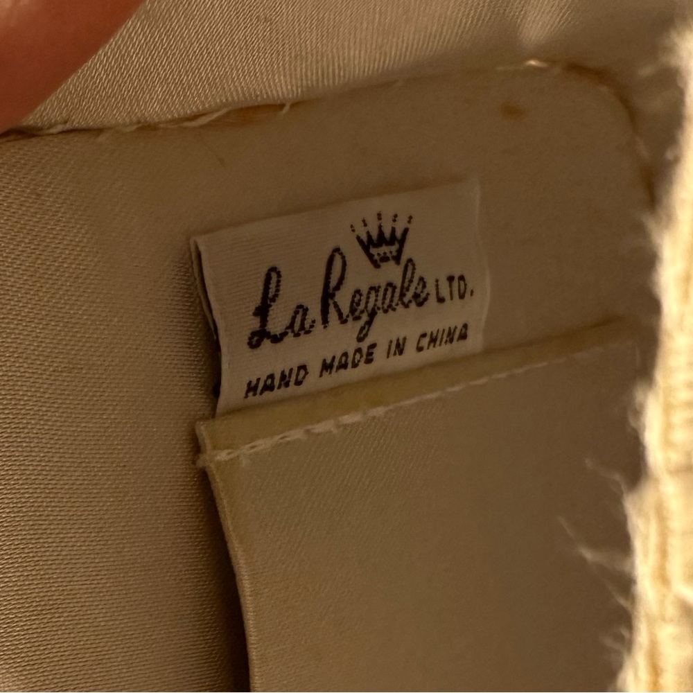 La Regale Clutch Crossbody Purse Metallic Beaded Silver Evening Accessory - Picture 5 of 13